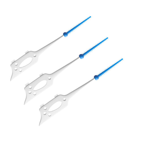 Silicone Interdental Interdental Brush Interdental Oral Cleaning Gap Brush 40 PCs Boxed